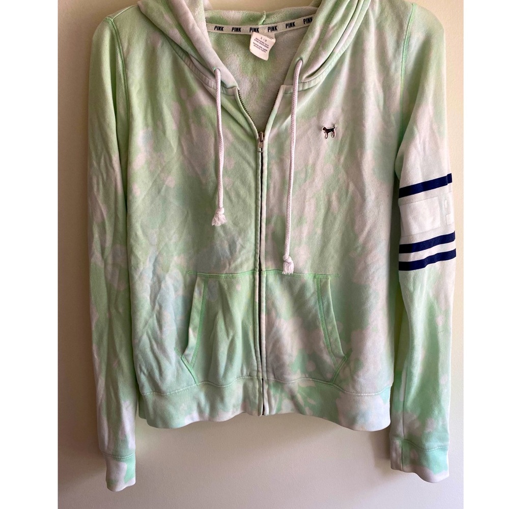 Hand Tye Dyed PINK zip up hoodie